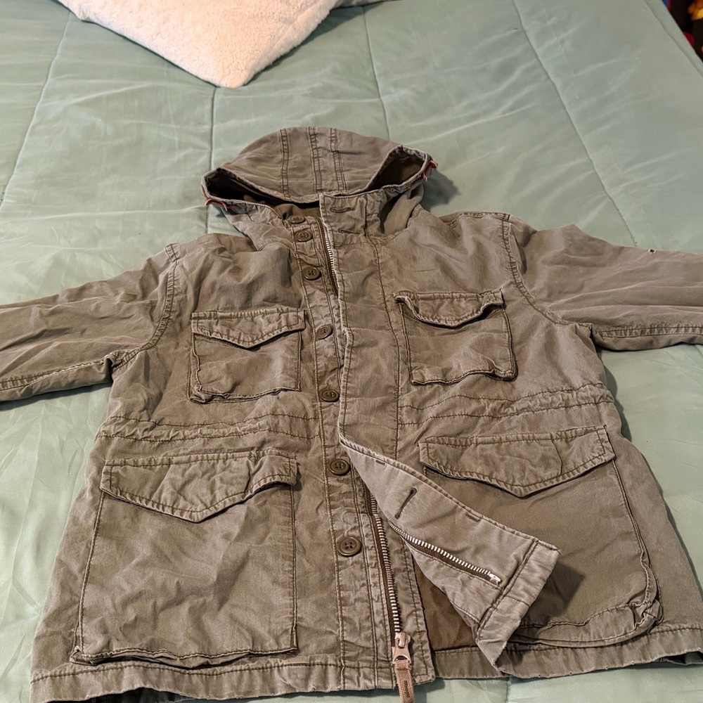 GAP Kids Khaki Hooded Raincoat